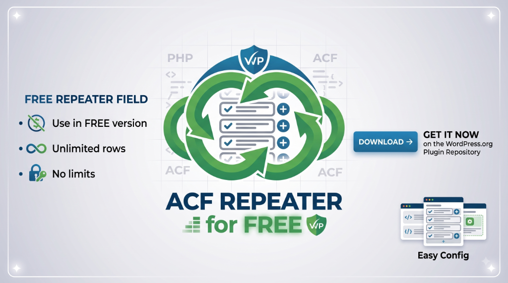 Raeen Repeater Field For ACF Preview Wordpress Plugin - Rating, Reviews, Demo & Download