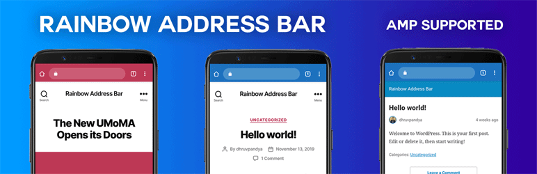 Rainbow Address Bar Preview Wordpress Plugin - Rating, Reviews, Demo & Download