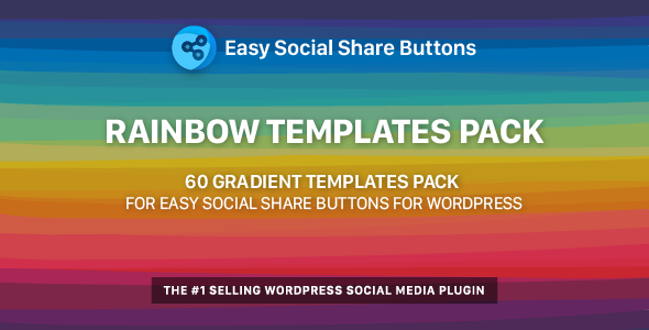 Rainbow Templates Pack For Easy Social Share Buttons Preview Wordpress Plugin - Rating, Reviews, Demo & Download