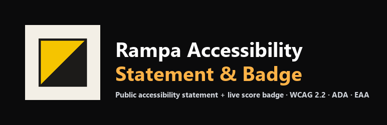 Rampa Accessibility Statement & Badge Preview Wordpress Plugin - Rating, Reviews, Demo & Download