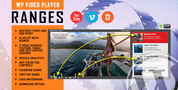 RANGES – Video Player With Multiple Start And End Points – WordPress Plugin Preview - Rating, Reviews, Demo & Download