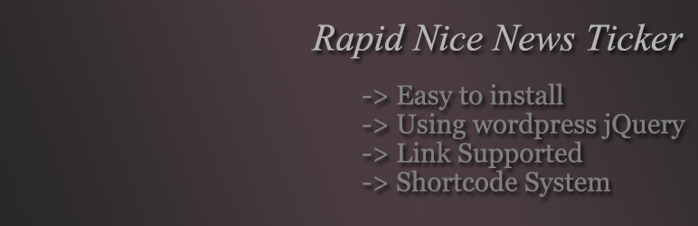 Rapid Nice News Ticker Preview Wordpress Plugin - Rating, Reviews, Demo & Download