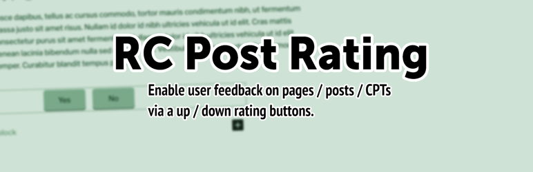 RC Post Rating Preview Wordpress Plugin - Rating, Reviews, Demo & Download