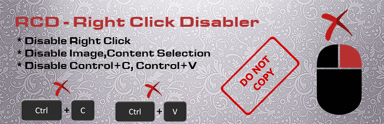 RCD-Right Click Disabler Preview Wordpress Plugin - Rating, Reviews, Demo & Download