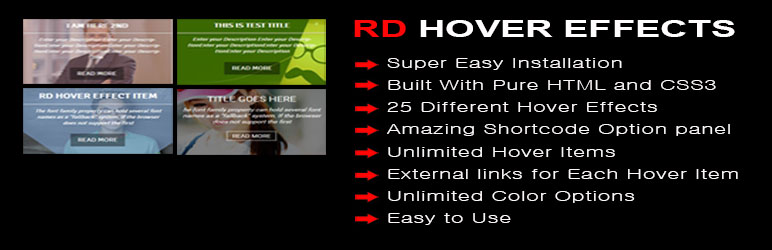 RD Hover Effects Preview Wordpress Plugin - Rating, Reviews, Demo & Download