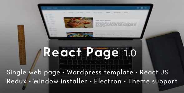 ReactPage – The Bootstrap Starter Kit For ReactJS And Wordpress Preview - Rating, Reviews, Demo & Download