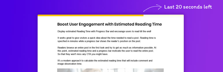 Read Meter – Reading Time & Progress Bar Preview Wordpress Plugin - Rating, Reviews, Demo & Download