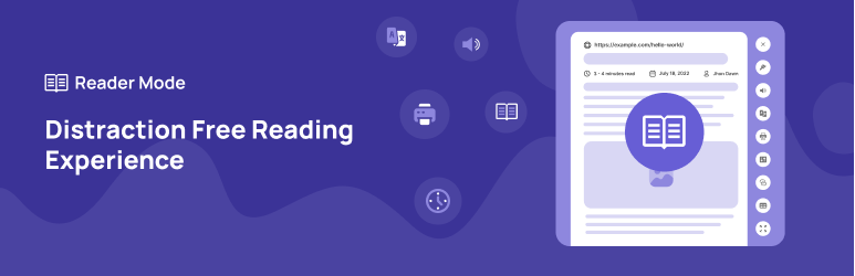 Reader Mode – Distraction-Free Content Reader Preview Wordpress Plugin - Rating, Reviews, Demo & Download