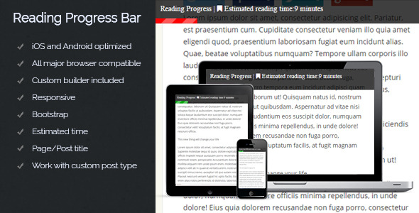 Reading Progress Bar Preview Wordpress Plugin - Rating, Reviews, Demo & Download
