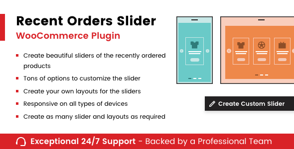 Recent Orders Slider Preview Wordpress Plugin - Rating, Reviews, Demo & Download