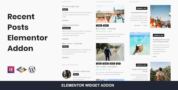 Recent Posts Elementor Addon Preview Wordpress Plugin - Rating, Reviews, Demo & Download