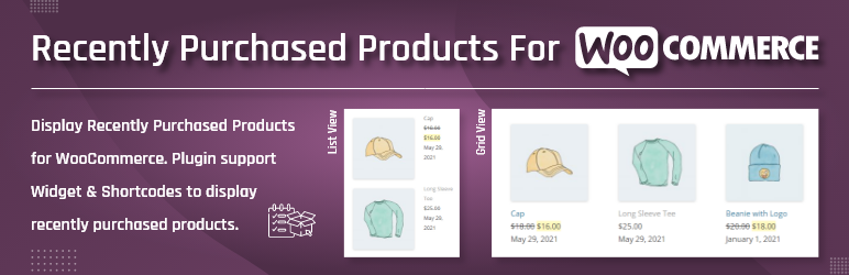 Recently Purchased Products For Woo Preview Wordpress Plugin - Rating, Reviews, Demo & Download