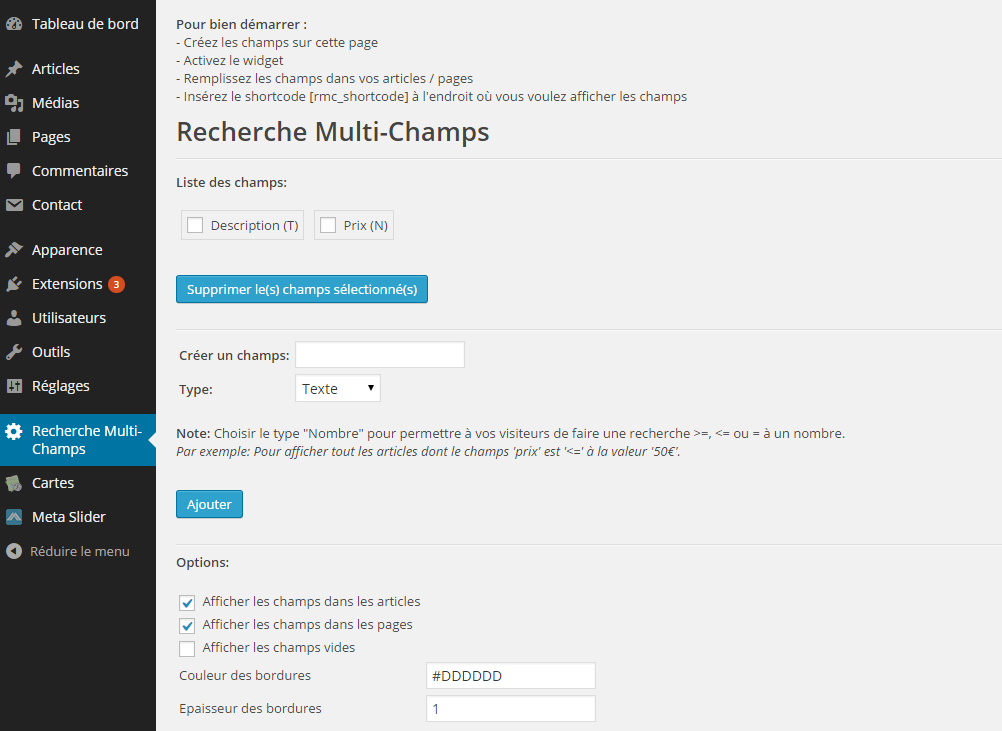 Recherche Multi Champs Preview Wordpress Plugin - Rating, Reviews, Demo & Download