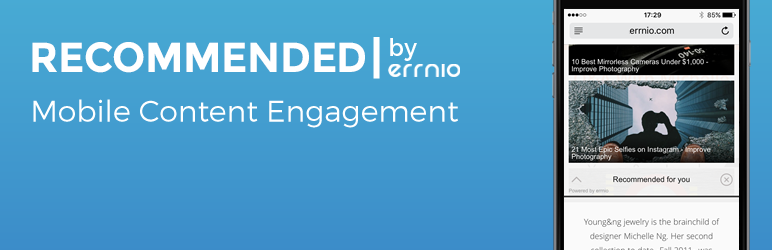 Recommended Content By Errnio Preview Wordpress Plugin - Rating, Reviews, Demo & Download