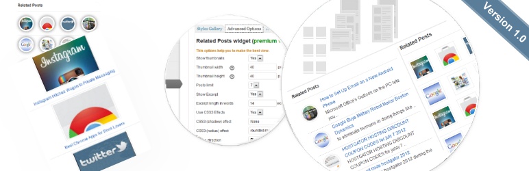 Related Posts Widget With Thumbnails Preview Wordpress Plugin - Rating, Reviews, Demo & Download