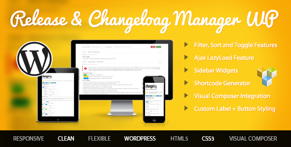 Release & Changelog Manager WP Preview Wordpress Plugin - Rating, Reviews, Demo & Download