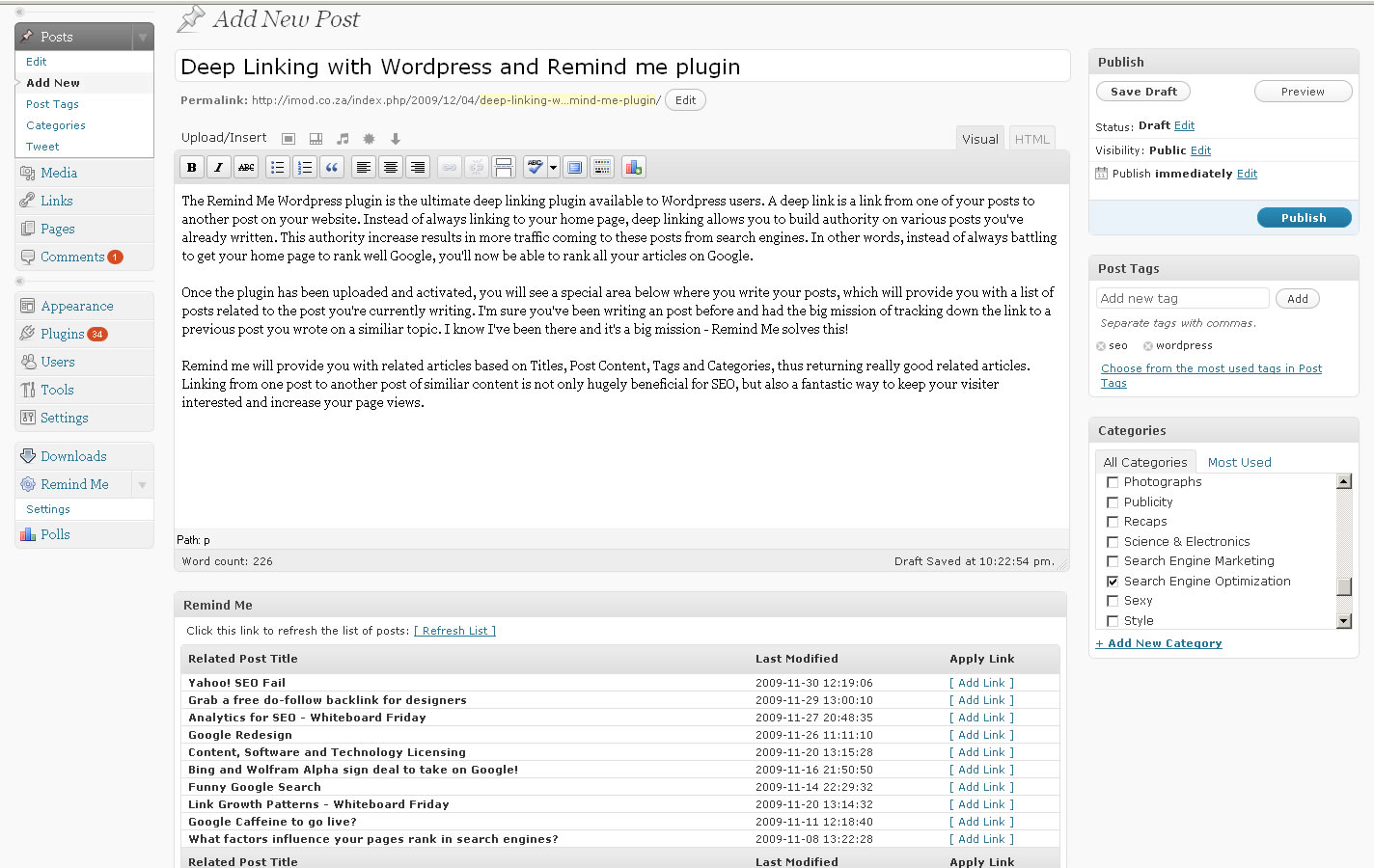Remind Me Preview Wordpress Plugin - Rating, Reviews, Demo & Download