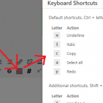 Remind Me TinyMCE Keyboard Shortcuts List
