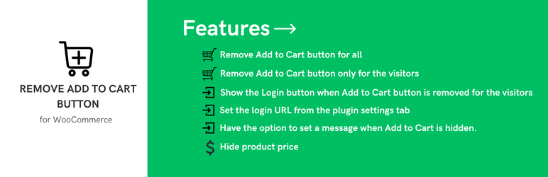 Remove Add To Cart Button For WooCommerce Preview Wordpress Plugin - Rating, Reviews, Demo & Download