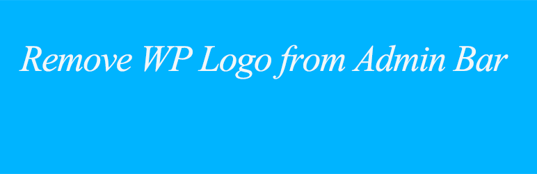 Remove WP Logo From Admin Bar Preview Wordpress Plugin - Rating, Reviews, Demo & Download