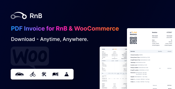 Rental Invoice – PDF Invoice For RnB & WooCommerce Preview Wordpress Plugin - Rating, Reviews, Demo & Download