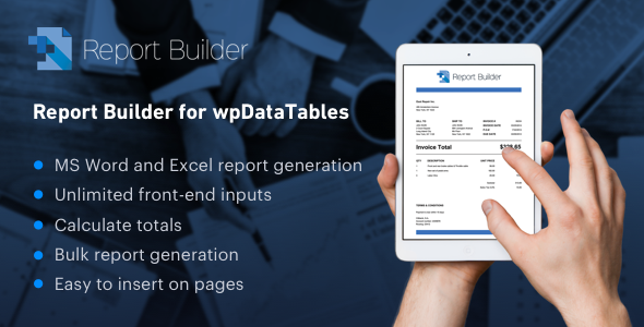 Report Builder – Generate Word DOCX And Excel XLSX Documents Preview Wordpress Plugin - Rating, Reviews, Demo & Download