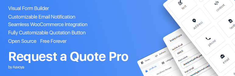 Request A Quote Pro By Aavoya Preview Wordpress Plugin - Rating, Reviews, Demo & Download