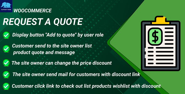 Request A Quote Product For WooCommerce Preview Wordpress Plugin - Rating, Reviews, Demo & Download