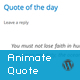 Responsive Animate Quote Rotator WordPress Plugin