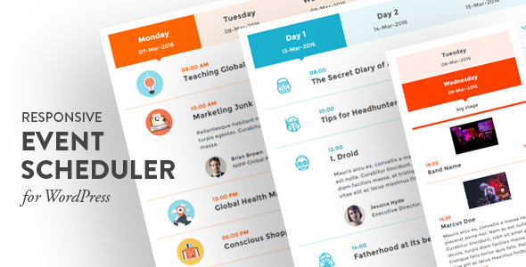 Responsive Event Scheduler Plugin for Wordpress Preview - Rating, Reviews, Demo & Download