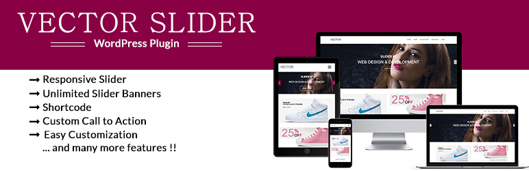 Responsive JQuery Slider – Vector Slider Preview Wordpress Plugin - Rating, Reviews, Demo & Download