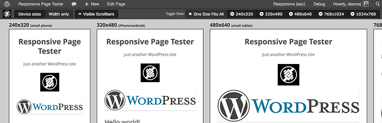 Responsive Page Tester Preview Wordpress Plugin - Rating, Reviews, Demo & Download