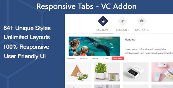 Responsive Tabs For WPBakery Page Builder Preview Wordpress Plugin - Rating, Reviews, Demo & Download