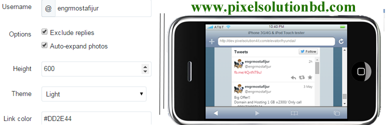 Responsive-twitter-widget Preview Wordpress Plugin - Rating, Reviews, Demo & Download