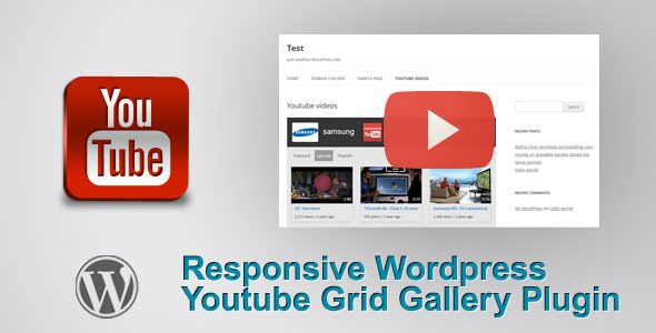 Responsive Wordpress Youtube Grid Video Gallery Preview - Rating, Reviews, Demo & Download