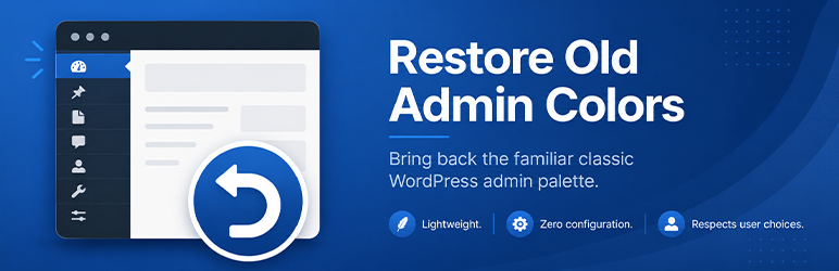 Restore Old Admin Colors Preview Wordpress Plugin - Rating, Reviews, Demo & Download
