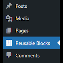 Reusable Blocks Admin Menu Option