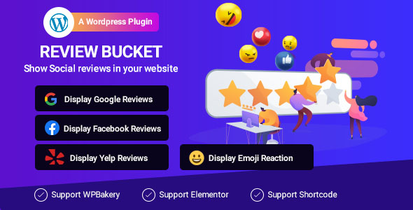 ReviewBucket – Business Review Bundle WordPress Plugin Preview - Rating, Reviews, Demo & Download