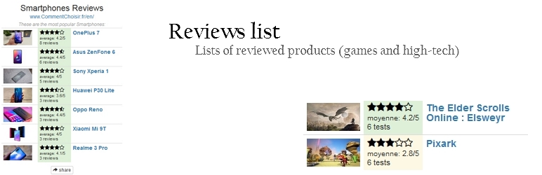 Reviews List Preview Wordpress Plugin - Rating, Reviews, Demo & Download