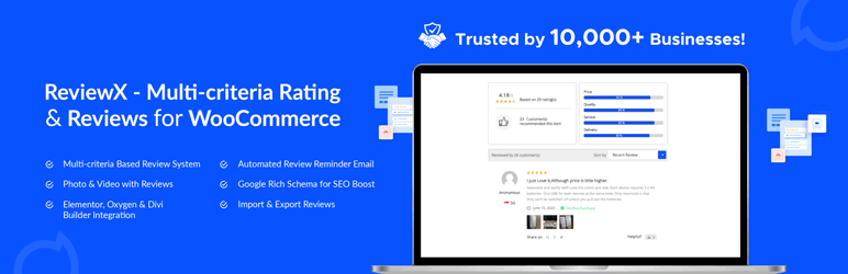 ReviewX – Multi-criteria Rating & Reviews For WooCommerce Preview Wordpress Plugin - Rating, Reviews, Demo & Download