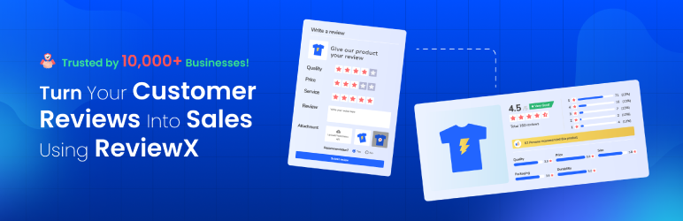 ReviewX – Multi-criteria Rating & Reviews For WooCommerce Preview Wordpress Plugin - Rating, Reviews, Demo & Download