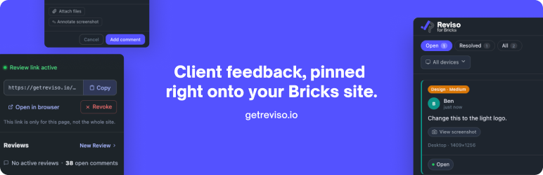 Reviso For Bricks Preview Wordpress Plugin - Rating, Reviews, Demo & Download