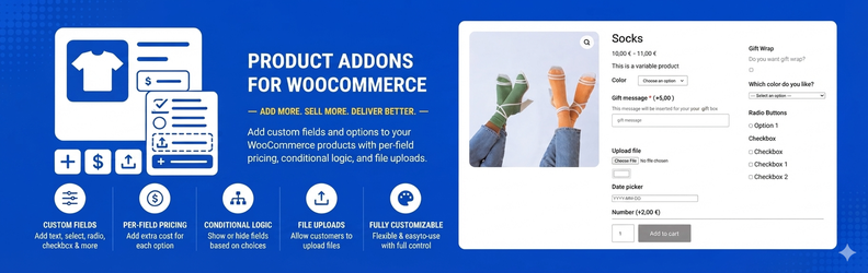 RIACO Product Addons For WooCommerce Preview Wordpress Plugin - Rating, Reviews, Demo & Download