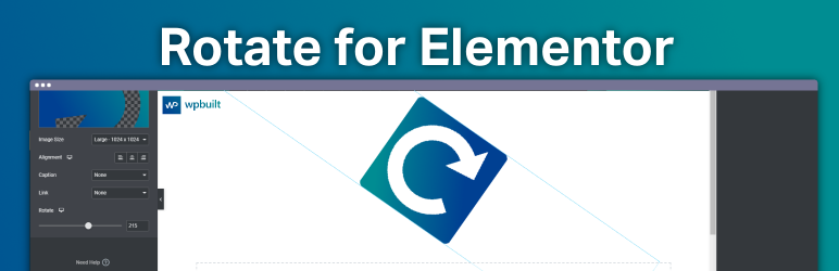 Rotate For Elementor Preview Wordpress Plugin - Rating, Reviews, Demo & Download