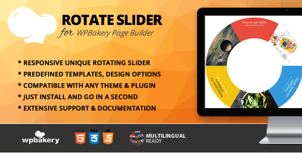 Rotate Slider Addon For WPBakery Page Builder Preview Wordpress Plugin - Rating, Reviews, Demo & Download