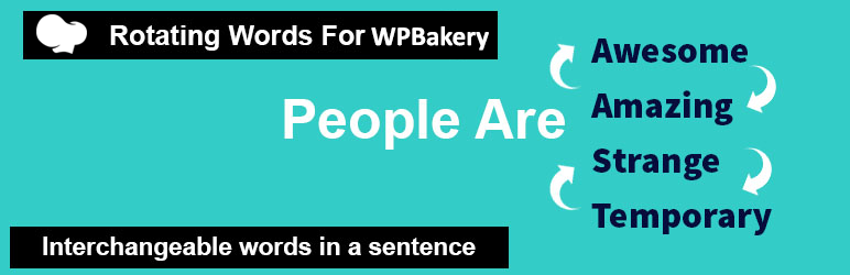 Rotating Words For WPBakery Page Builder Preview Wordpress Plugin - Rating, Reviews, Demo & Download