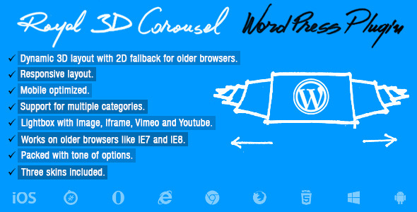 Royal 3D Carousel Wordpress Plugin Preview - Rating, Reviews, Demo & Download