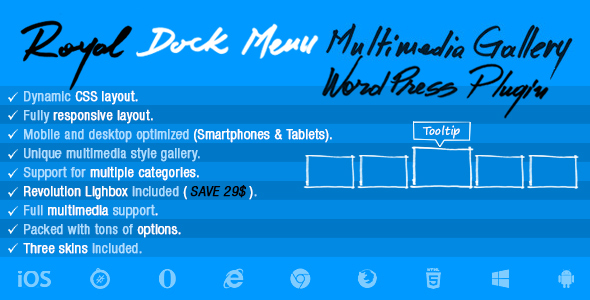 Royal Dock Menu Multimedia Slider Wordpress Plugin Preview - Rating, Reviews, Demo & Download
