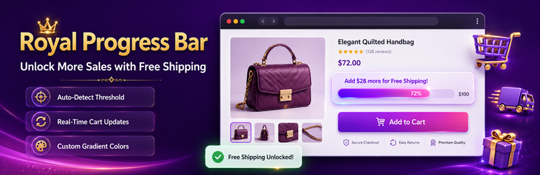 Royal Progress Bar For WooCommerce Preview Wordpress Plugin - Rating, Reviews, Demo & Download