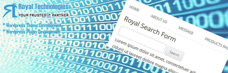 Royal Search Form Preview Wordpress Plugin - Rating, Reviews, Demo & Download
